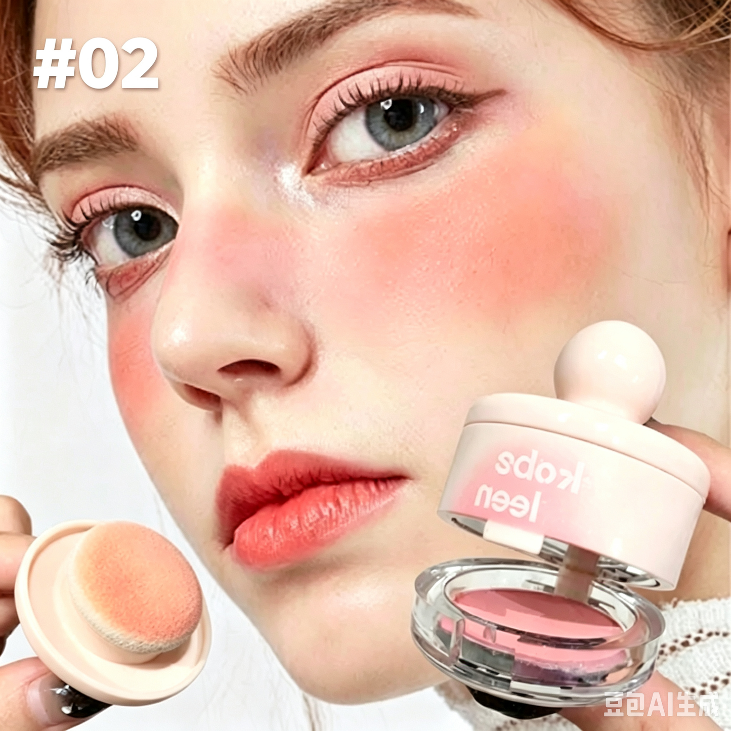 Creamy Blush Putty with Powder Puff