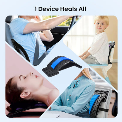 Massage with acupuncture and magnetic therapy for the lower back