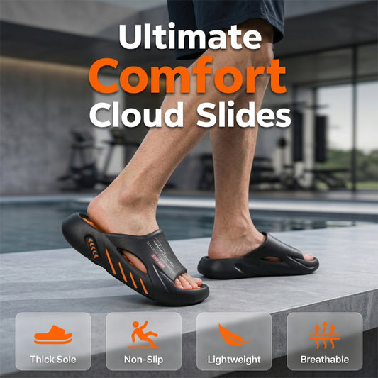 🔥2026 Hot sale 60% OFF🔥Non-Slip Thick Sole Cloud Slides for Men