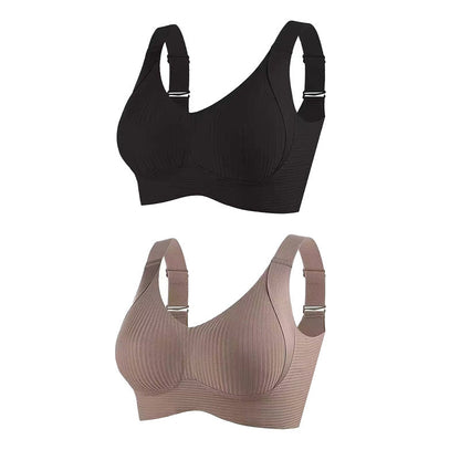 ⏰Last Day Sale 50% OFF 🎁Subtle Striped Seamless Bra W-Support Wireless Comfort Bra