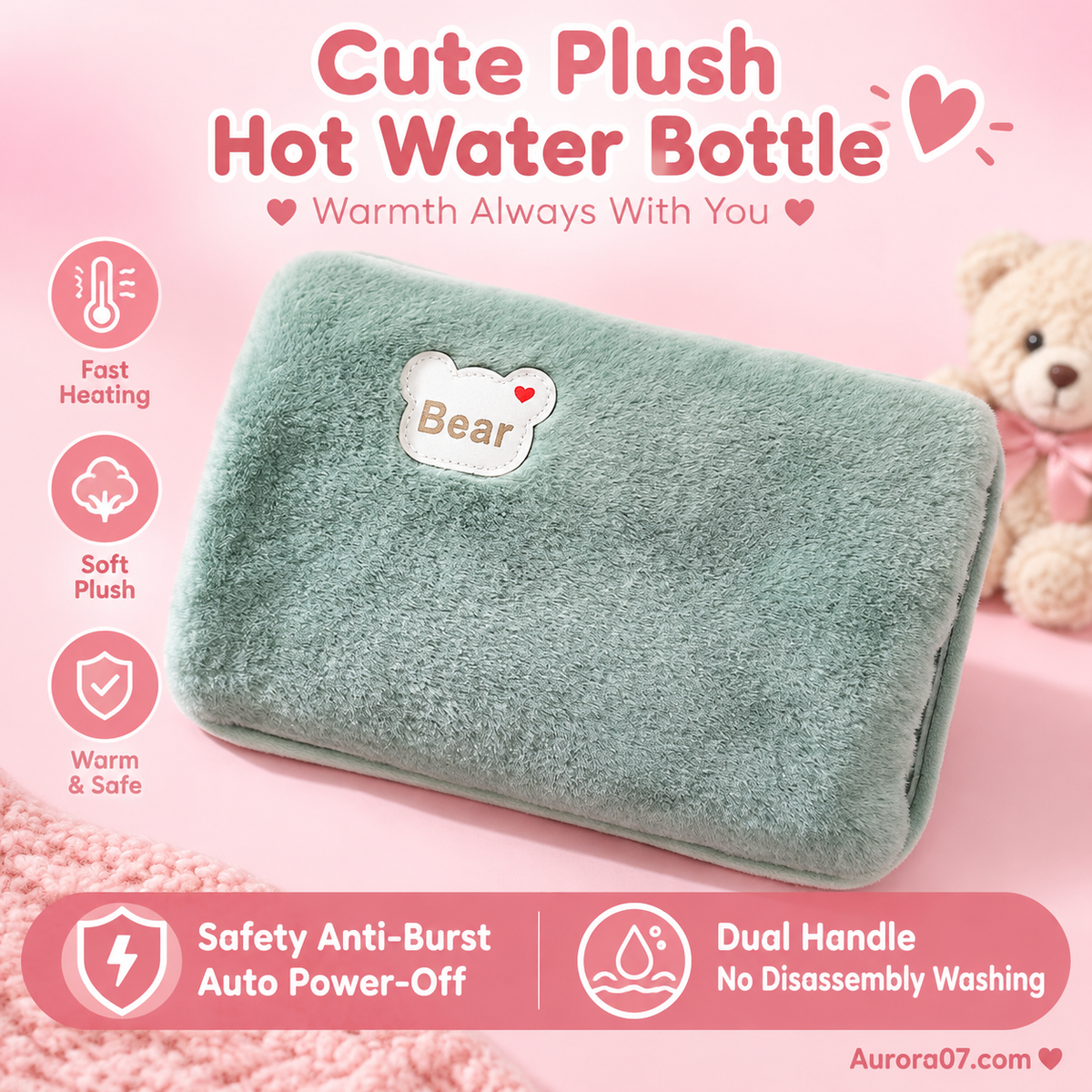 Rechargeable hot water bottles, heat packs, explosion-proof heat pads
