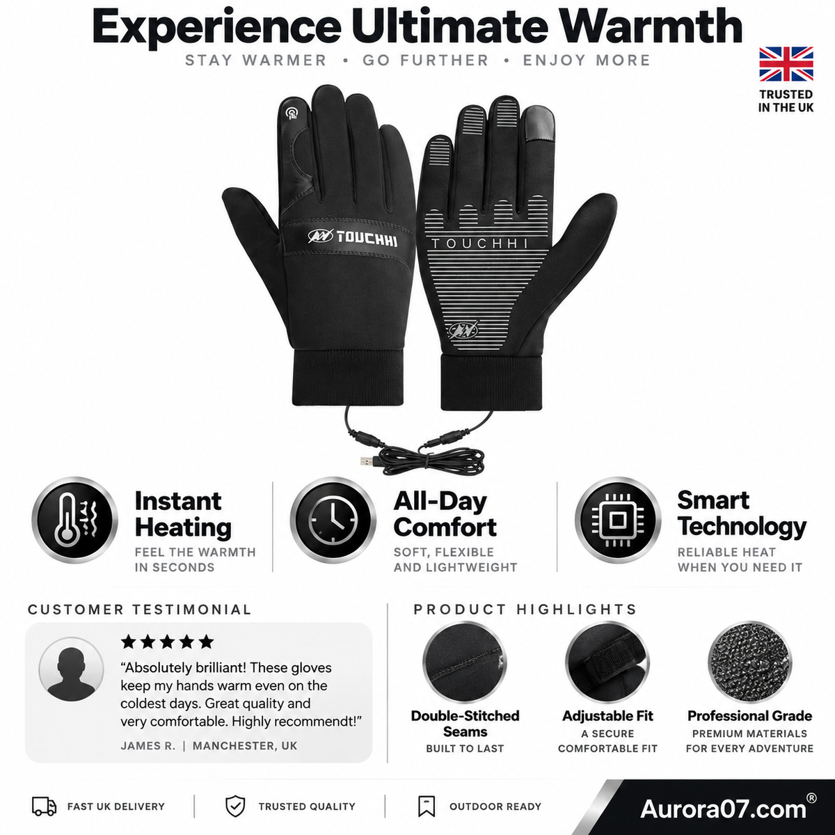 🧤 USB-Powered Heated Winter Gloves