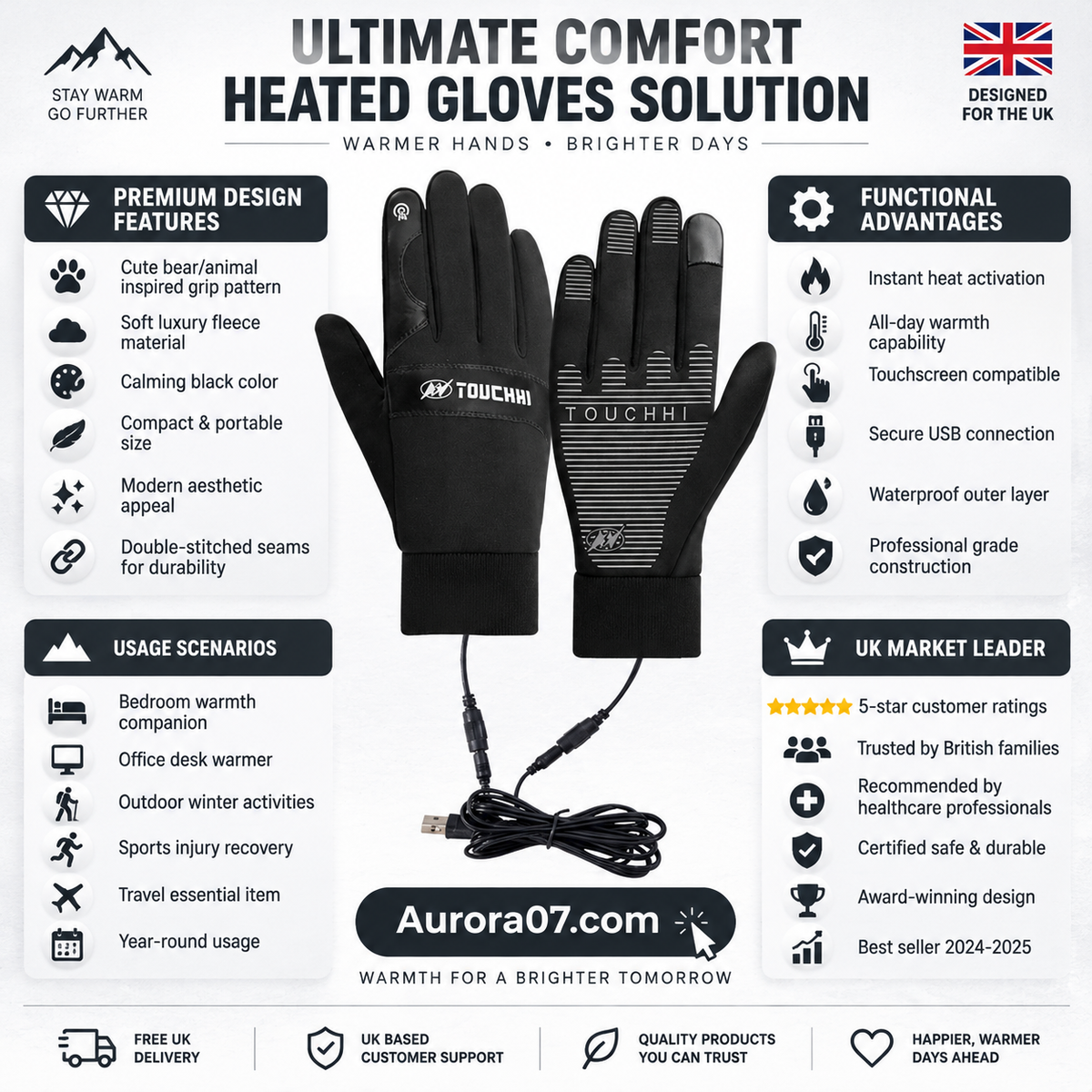 🧤 USB-Powered Heated Winter Gloves