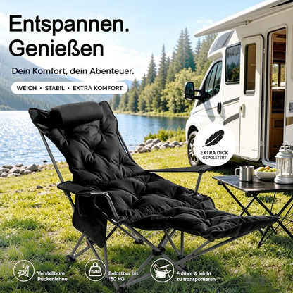 🪑 70% OFF! 🌿 Portable, adjustable folding chair for outdoor use – Lightweight, sturdy & versatile – Ideal for the garden, camping, the beach or the patio – easy to carry and set up 🏕️✨