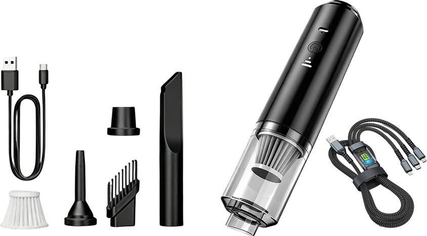 Powerful car vacuum cleaner – Blower function –  – Versatile