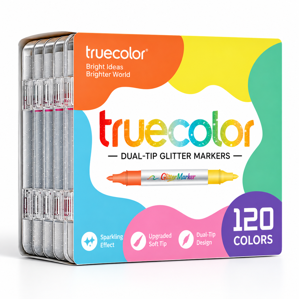Magic Glitter Outline Markers – Double-Ended Dual-Color Art Pens