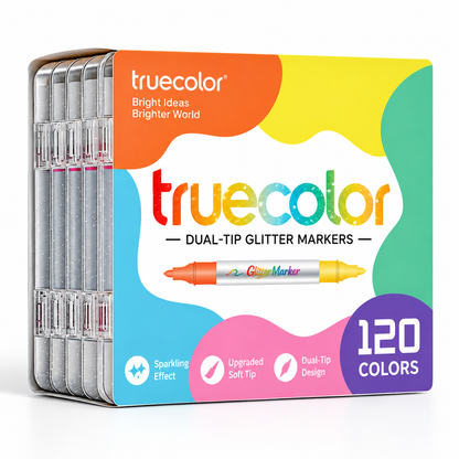 Magic Glitter Outline Markers – Double-Ended Dual-Color Art Pens
