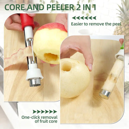 ⏳Time-Limited Special⏰2-in-1 Apple Corer & Peeler – Stainless steel – 95K+ sold – perfect for quick fruit prep – easy to use and clean ✨🥧🍏