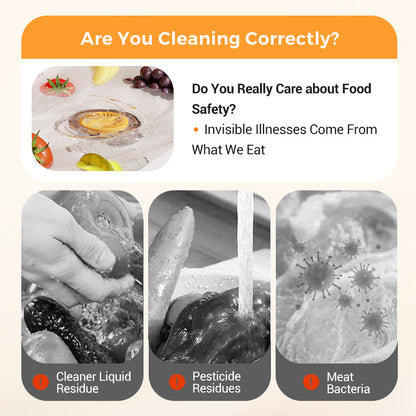 🍇 65% OFF NOW! 🍓 Portable Food Cleaner & Purifier - Removes Pesticides & Bacteria in 3 Mins, USB Charging for Kitchen/Travel 💦✨