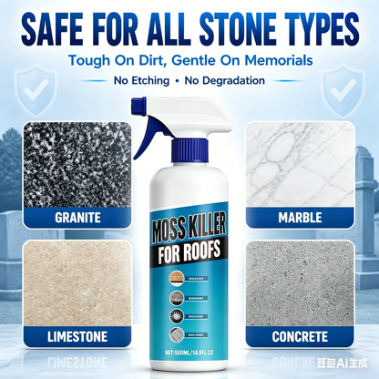 Cleaning and restoration spray for gravestones