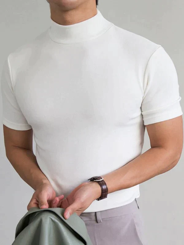 🆒40% OFF👕High Neck Slim Fit T-shirt for Men⚡