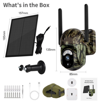 🔥🎥 4G LTE trådlös solcellsövervakningskamera CB114S – 💎 2K HD realtidsförhandsvisning, 360° panoramautsikt, ingen Wi-Fi krävs, fjärrkontroll via app, vattentät, rörelsedetektering, mörkerseende, lämplig för utomhusbruk