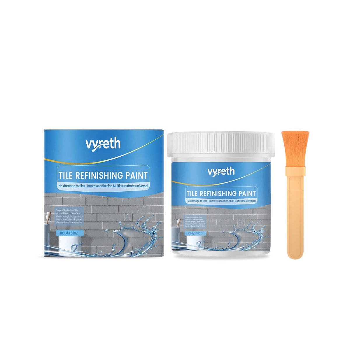 White Tile Refinishing Paint with Brush
