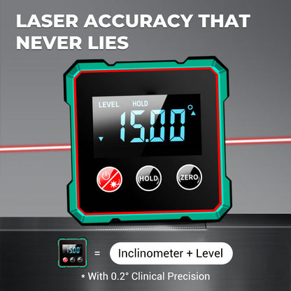 📢🔧 HOT SALE 50% OFF 🔥4-Side Magnetic Digital Angle Gauge with Laser