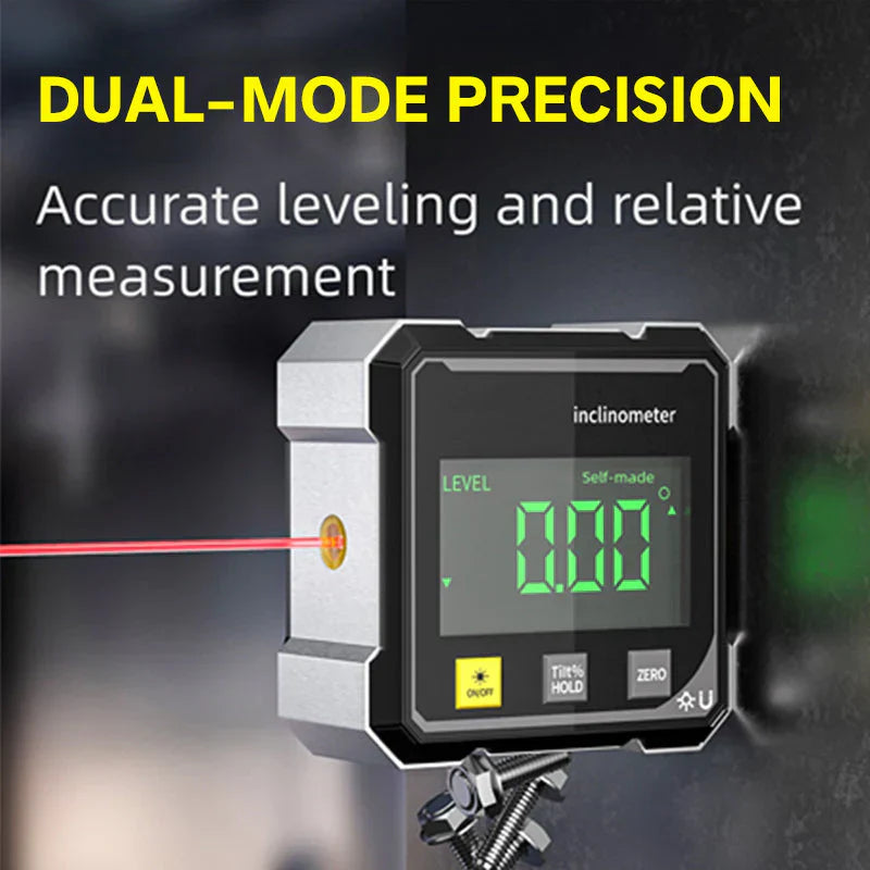 📢🔧 HOT SALE 50% OFF 🔥4-Side Magnetic Digital Angle Gauge with Laser