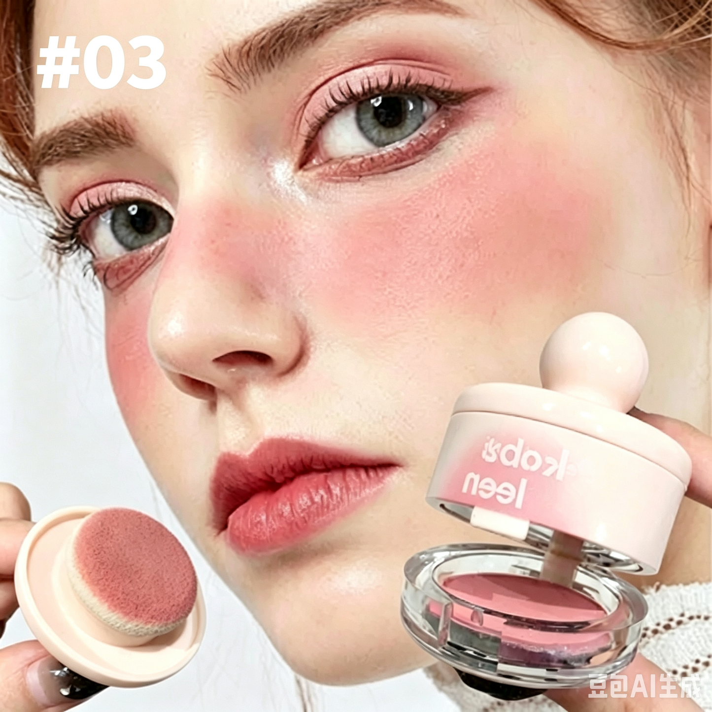 Creamy Blush Putty with Powder Puff