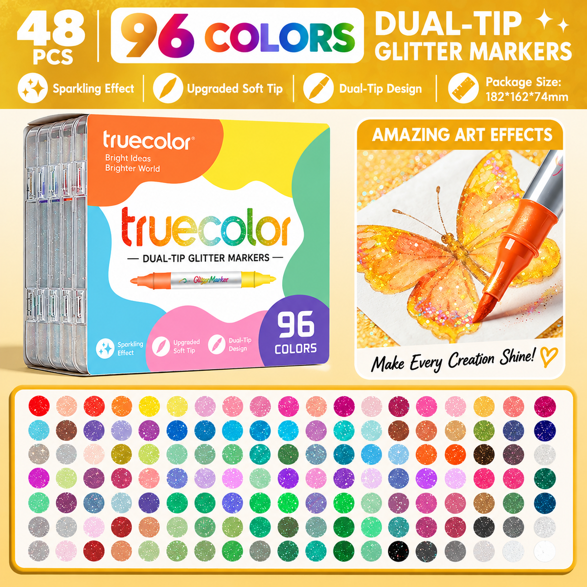 Magic Glitter Outline Markers – Double-Ended Dual-Color Art Pens