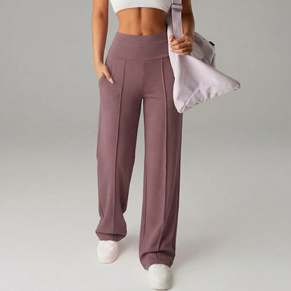 💃 Pantalon Droit Femme – Coupe Ample, Tissu Souple & Élégance Quotidienne ✨