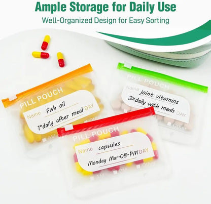 🏆 Last Day Special Price £9.99 ! 💊A8 Waterproof Pill Pouch Set – 7 to 14 Days of Meds & Vitamins💧Waterproof & Crush-Resistant Shell
