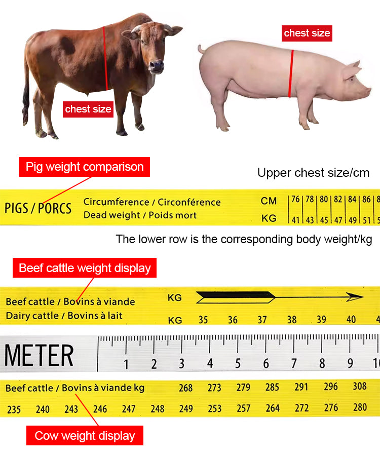 Animal Weight Measuring Tape for Cattles & Pigs – choosemuc