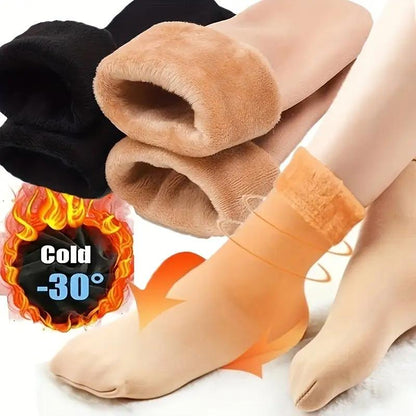 ⏰💃Last Day 40% OFF❄️🎁5/10PCS Unisex Thickened Fleece Lined Cold-Proof Winter Socks