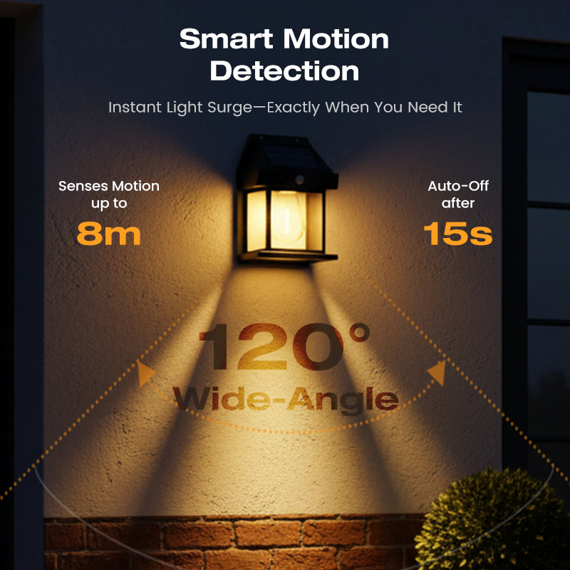 ⏳Time-Limited Special⏰Solar Wall Light with Motion Sensor – Weatherproof, Auto On/Off, Easy Install for Garden & Pathway 🌟