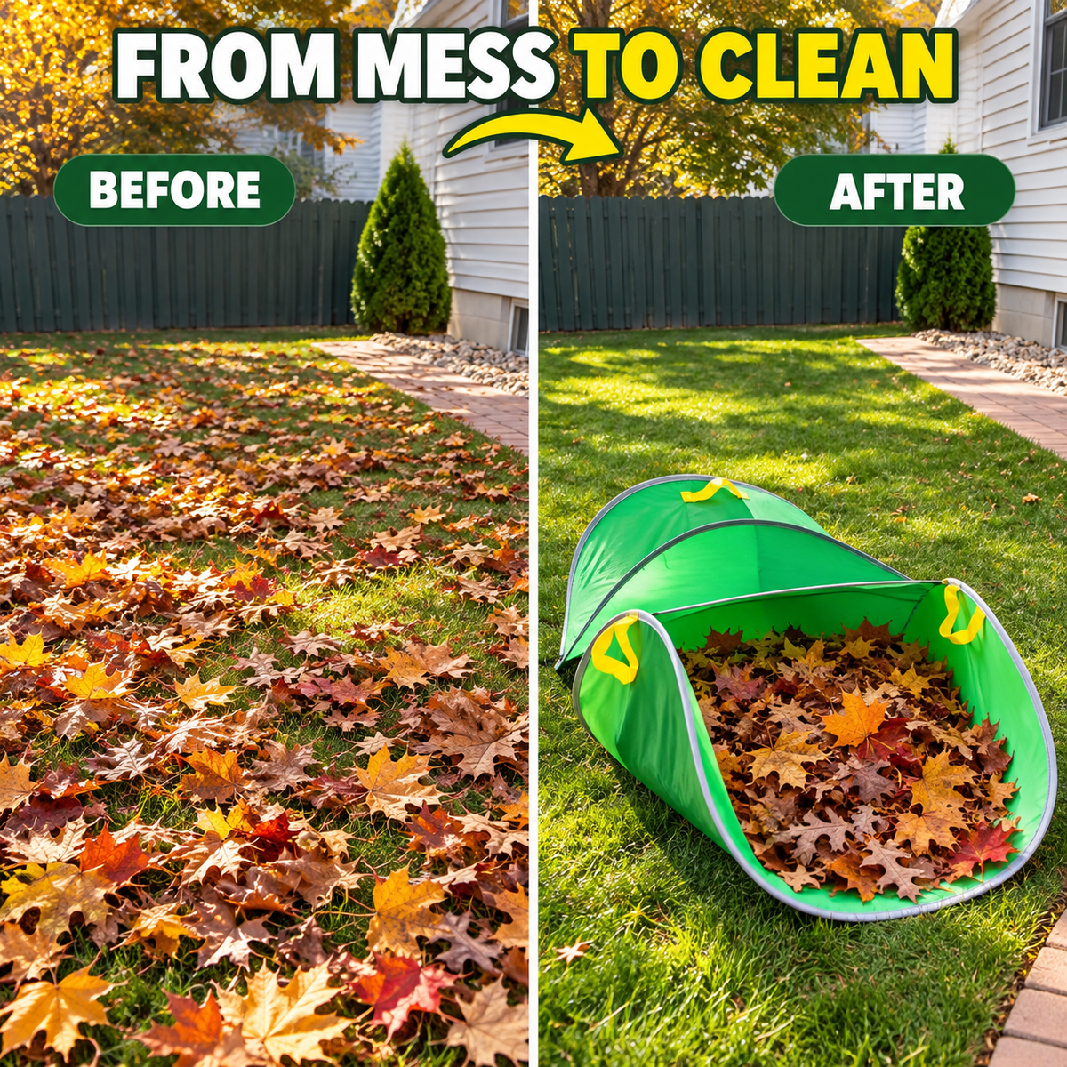 Leaf Collector – Portable Pop-Up Leaf Collection Bag | Reusable for Yard & Garden