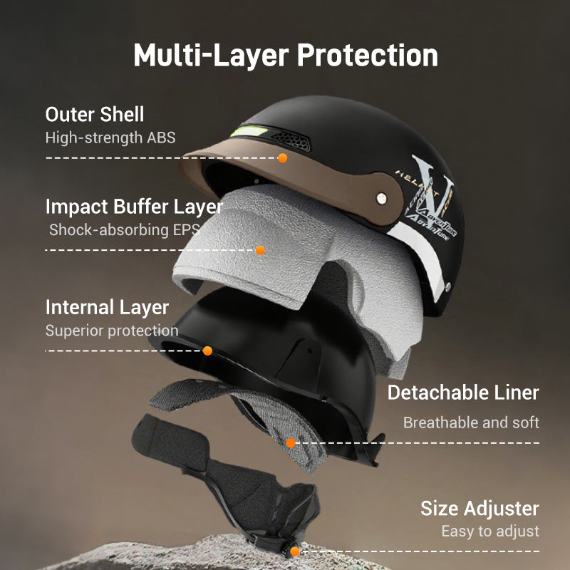 🥳2026 HOT SALE🥳💞50K+ SOLD!🏍️🌬️ 50% OFF! Breathable Lightweight Helmet – Crash-resistant shell, airflow design. Stays cool & secure. Ideal for senior riders. 👴✅
