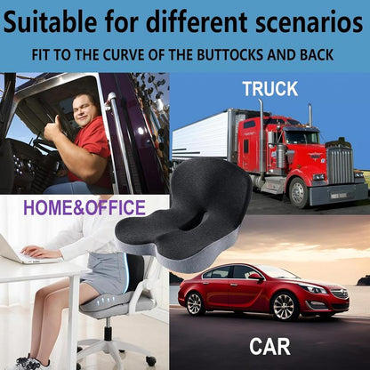 🚗💼🛋️ LIMITED-TIME 50% OFF! Memory Foam Seat Cushion – Non-Slip, Ergonomic, Breathable Mesh, Universal Size for Car & Office Chairs 🦵🌟🔥