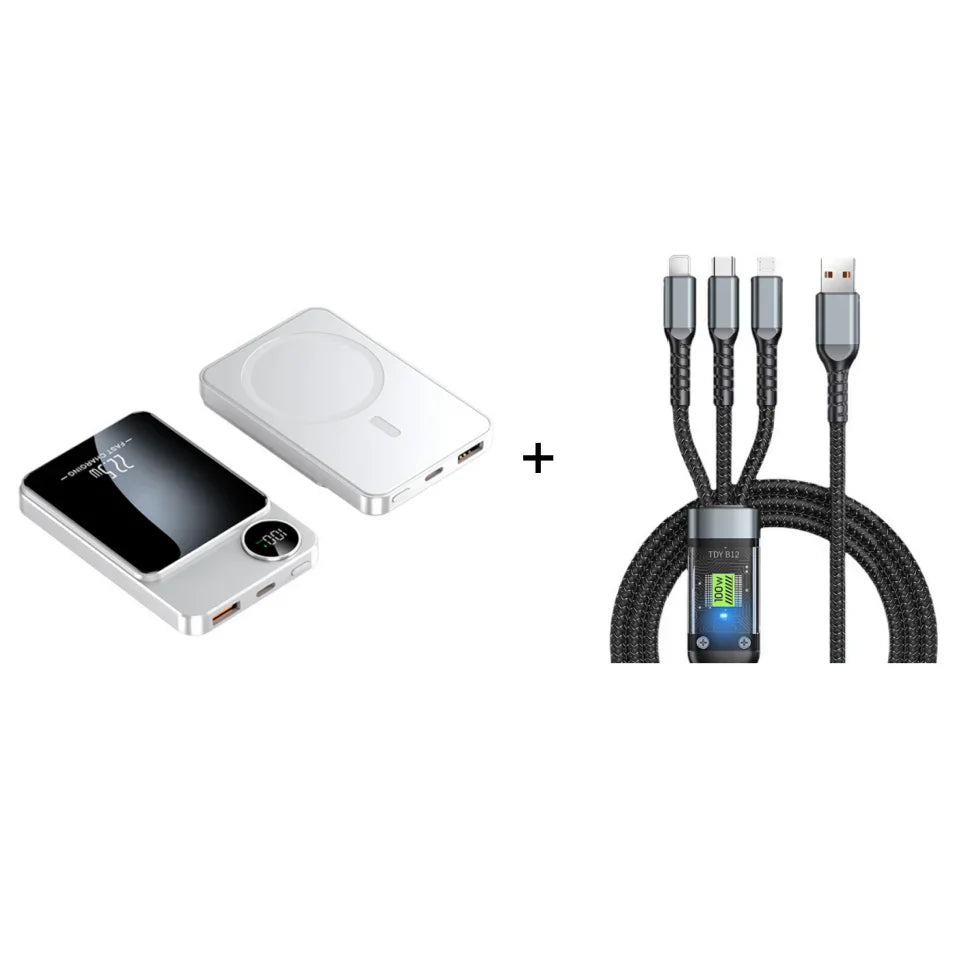🔋✨Professional Magnetic Charger for Travelers & Professionals 🧲| 22.5W Wired & 15W Wireless | 10,000 mAh | Fast Delivery💥