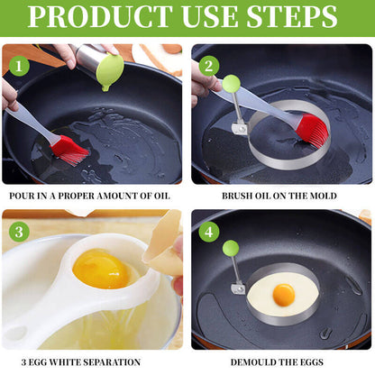 🔥Last Day Sale 50%🔥Stainless Steel Fried Egg Molds