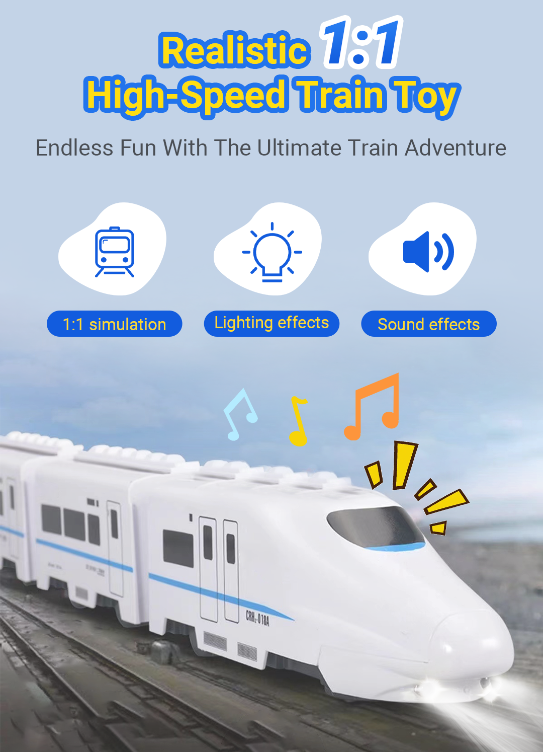 💖2025 Merry Christmas Sale🚅Electric Universal Simulation High Speed Railway Harmony Train Toy