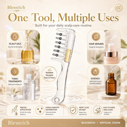 Scalp Serum Applicator Comb