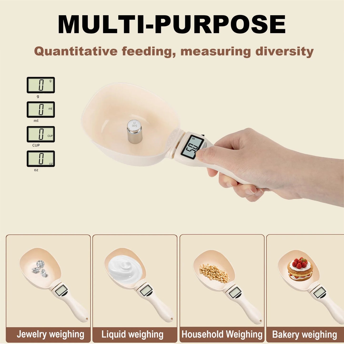 🏆LAST DAY 70% OFF🎁Food Electronic Measuring Scoop Scale