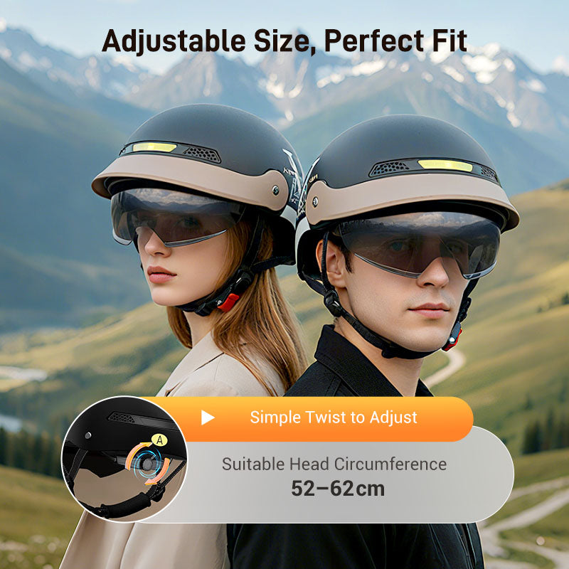🥳2026 HOT SALE🥳💞50K+ SOLD!🏍️🌬️ 50% OFF! Breathable Lightweight Helmet – Crash-resistant shell, airflow design. Stays cool & secure. Ideal for senior riders. 👴✅