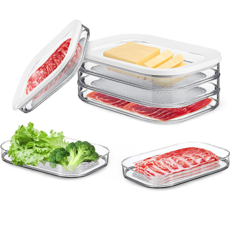 🧊 3‑Layer Fridge Crisper – Clear, reusable & stackable ✨