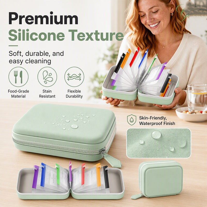 🏆 Last Day Special Price £9.99 ! 💊A8 Waterproof Pill Pouch Set – 7 to 14 Days of Meds & Vitamins💧Waterproof & Crush-Resistant Shell