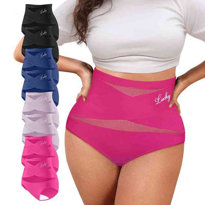 🌸 Last day – Buy 1, get 2 packs ✨ Plus-size high-waisted tummy-shaping crisscross briefs