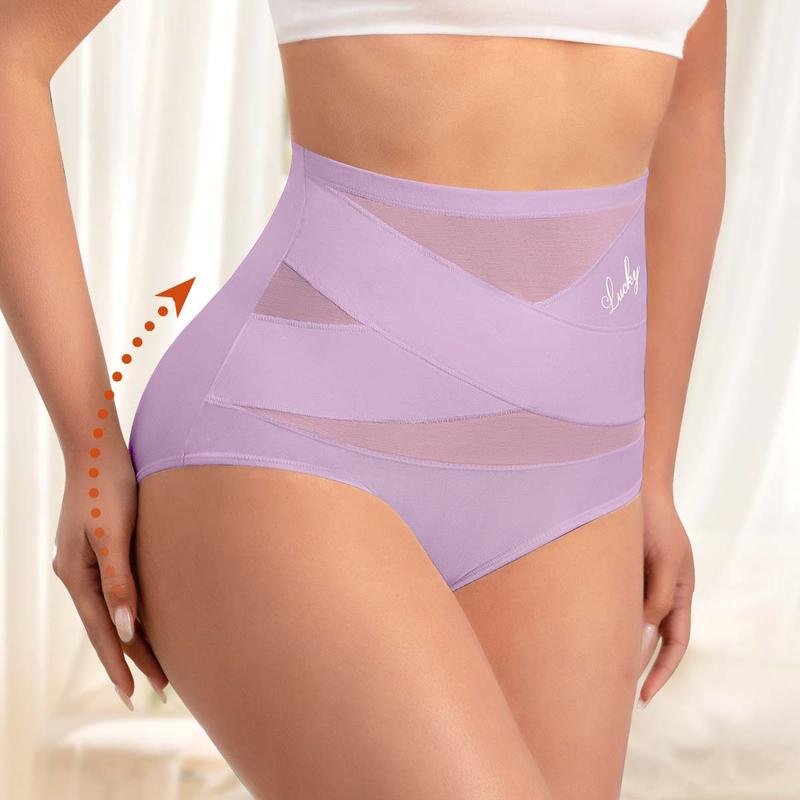 🎁Plus-Size High-Waist Cross Tummy Control Panties