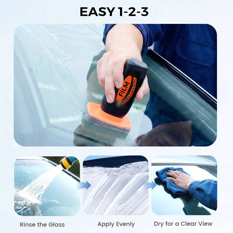 ⏳Buy 2 Get 1 Free🔥 Auto Glass Side Window Oil Film Removal Cleaner