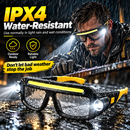 ✨Rechargeable LED head torch in glasses style