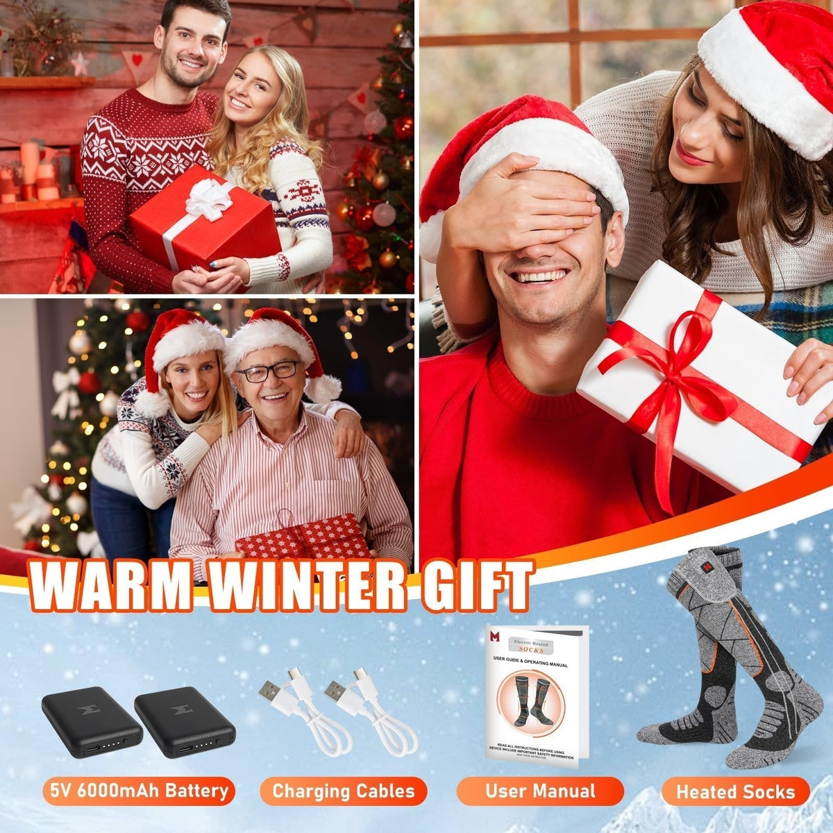 Rechargeable Heated Socks for Men & Women