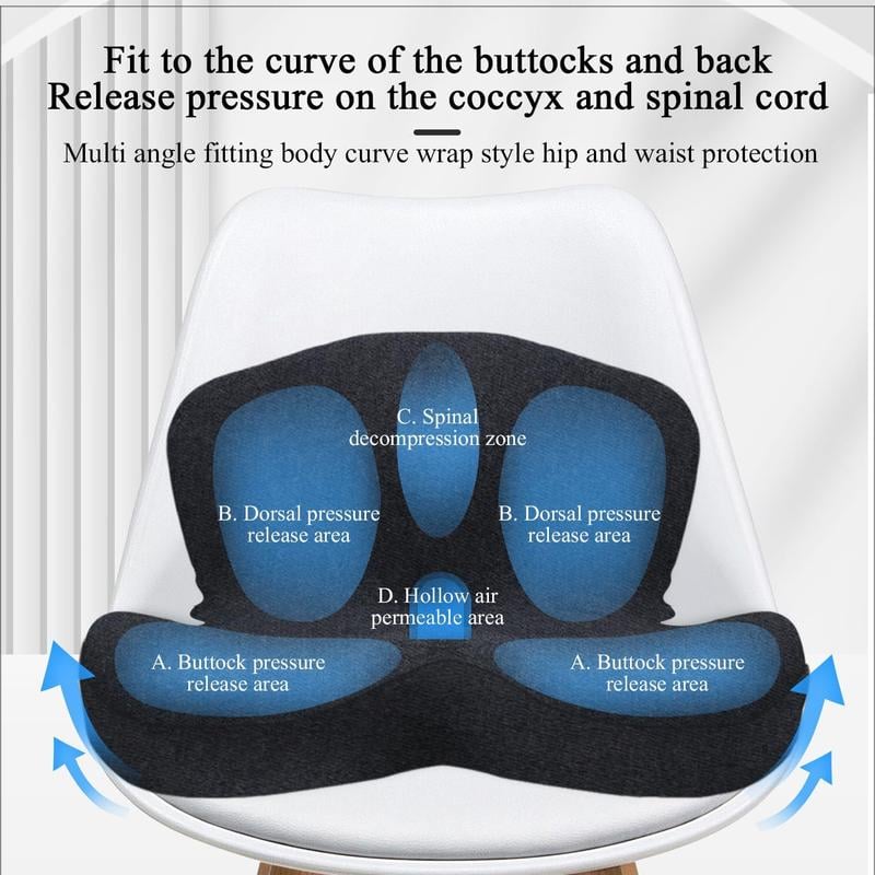 🚗💼🛋️ LIMITED-TIME 50% OFF! Memory Foam Seat Cushion – Non-Slip, Ergonomic, Breathable Mesh, Universal Size for Car & Office Chairs 🦵🌟🔥