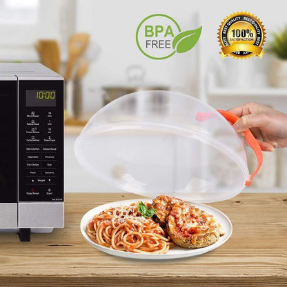 🧼 Durable Microwave Splash Guard Lid — BPA-Free, Large Size Design, Easy to Use! 🧼