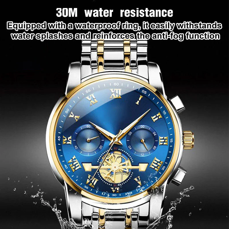 Luxury Design Dodecagon Quartz Watch New Multifunctional Men's Wristwatch
