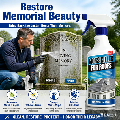 Cleaning and restoration spray for gravestones