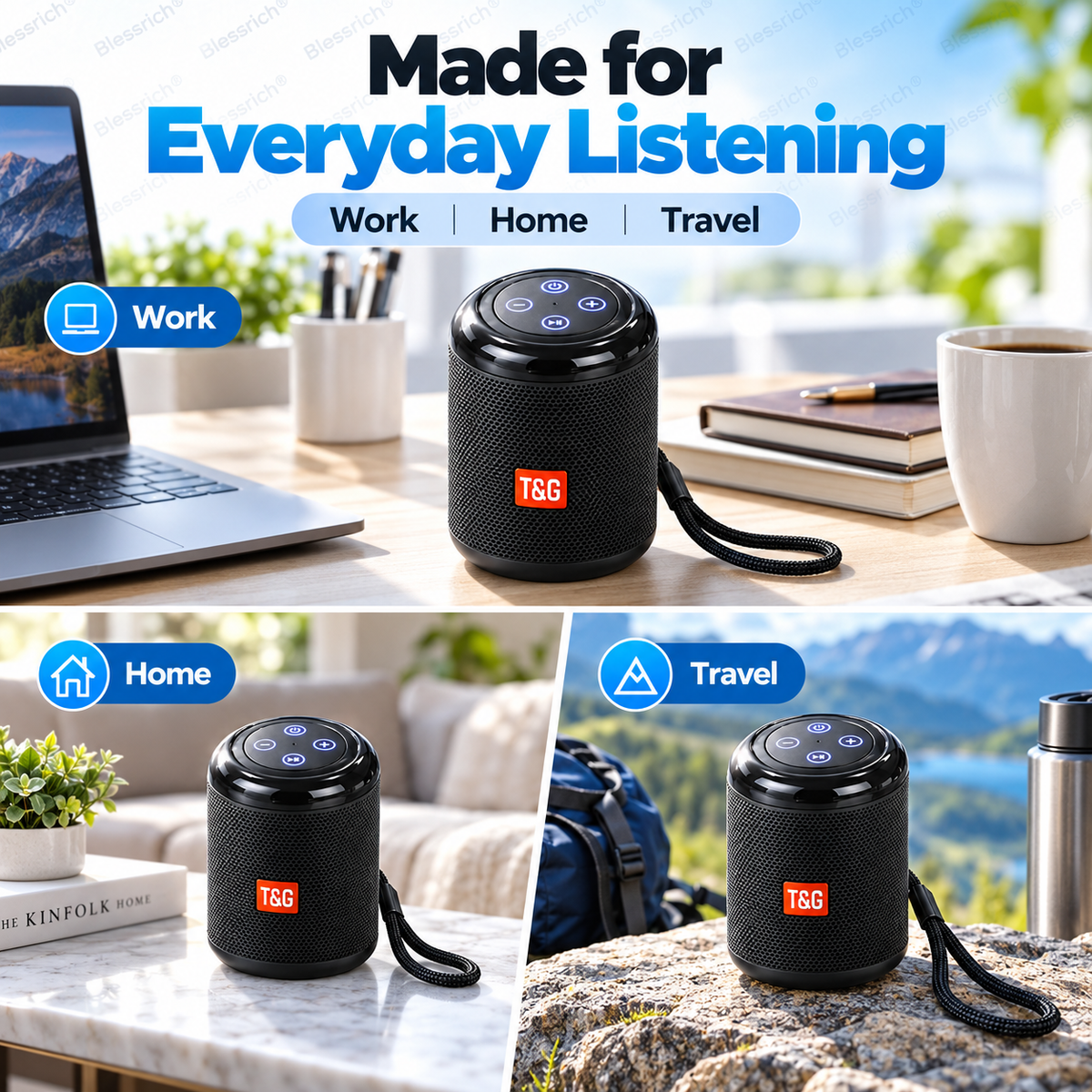 🥳2026 HOT SALE 🔥 50% OFF! Portable Bluetooth Speaker – Bluetooth 5.3, 5W clear sound, TF card + USB playback, hands-free calls. Compact, lightweight & easy to carry. Big sound anywhere! 🎶🔊