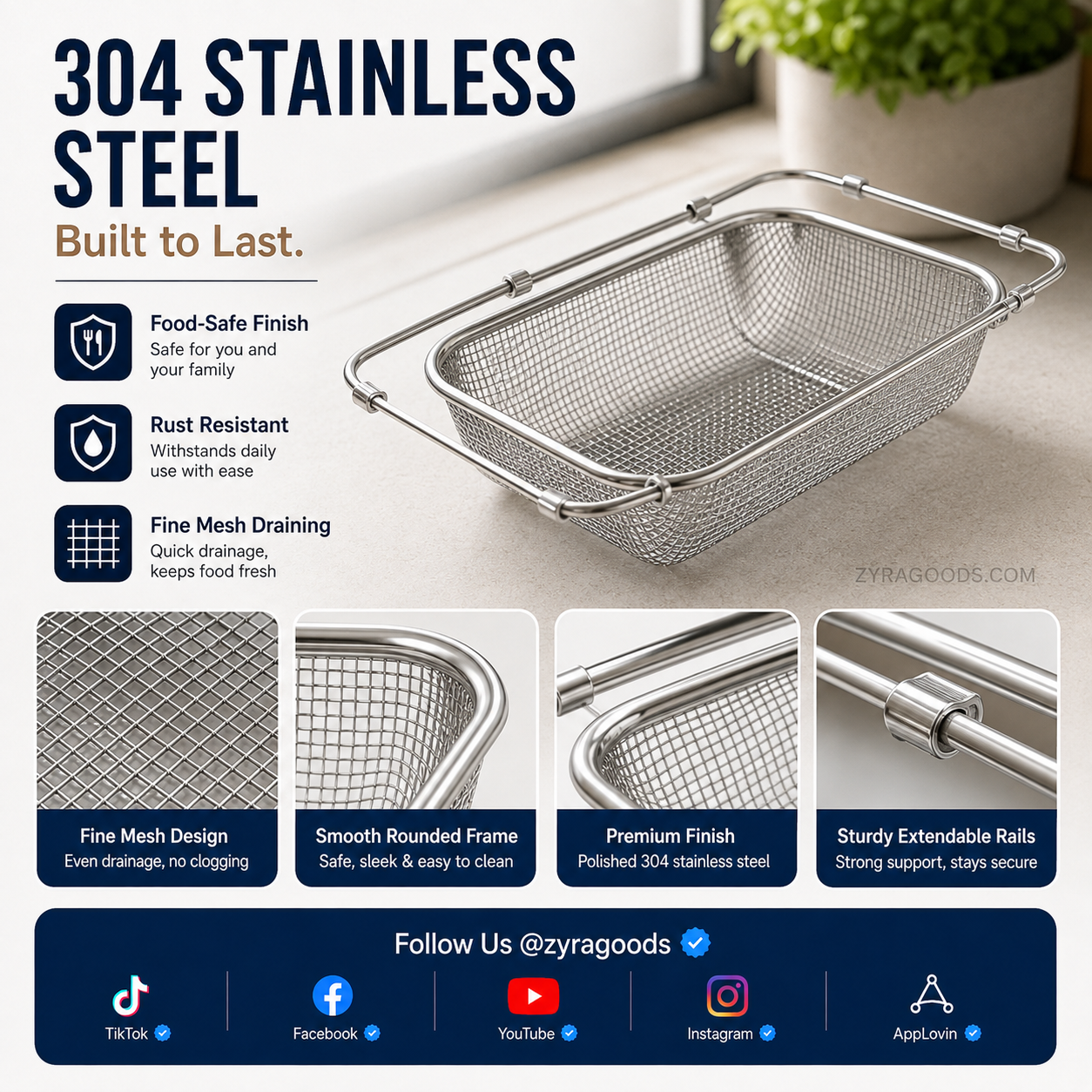 Great Gift - Expandable Over The Sink Dish Drying Rack