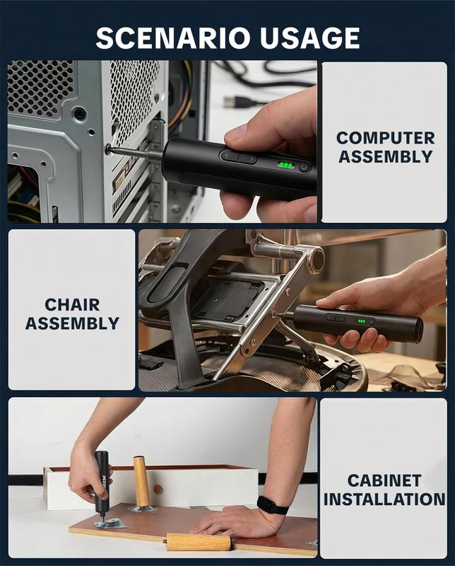 🔧 Compact Cordless Electric Screwdriver Set