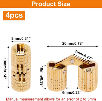 🪛🔗4PCS Concealed Brass Hinges🔥